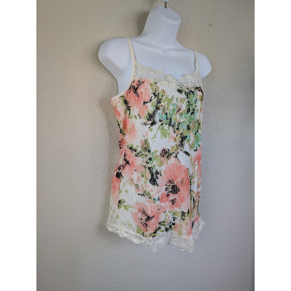 Y2K Maurices Floral Lace Cami Top Layering Medium Whimsical Fairy Romantic - Picture 8 of 9